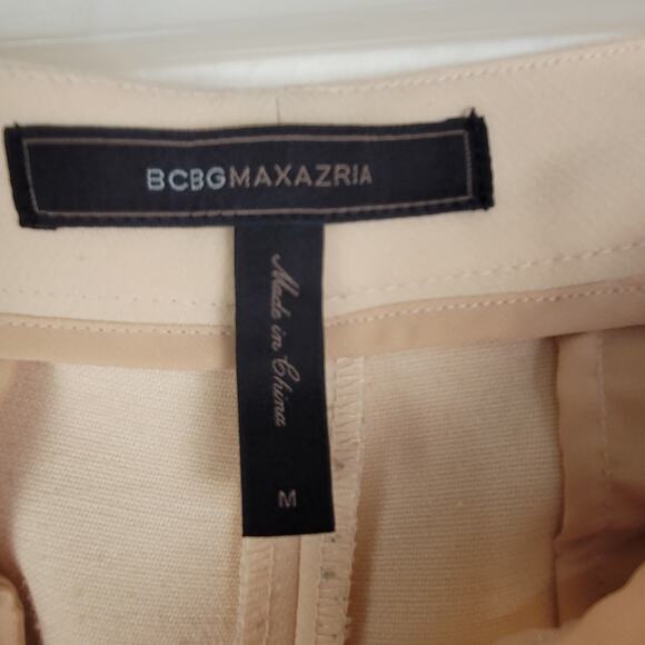 BCBGMAXASRIA pastel peach straight leg trouser size Med Old Money Quiet Luxury - Picture 3 of 10
